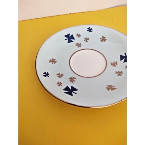 Vintage Aynsley Girl Guides Teacup and Saucer Blue and Gold Made in England - Picture 9 of 12